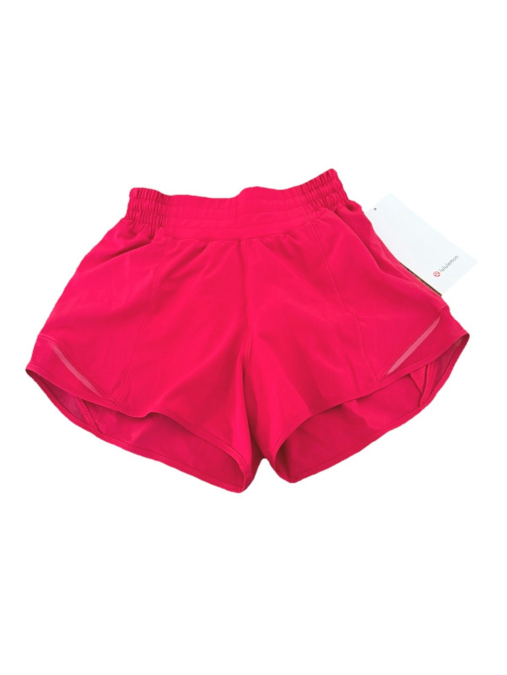 LULULEMON HOTTY HOT HR SHORT 4”LINED MULBERRY SPARK SIZE O ￼
